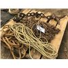 Image 1 : GROUP OF ASSORTED TOW CHAINS & ROPE