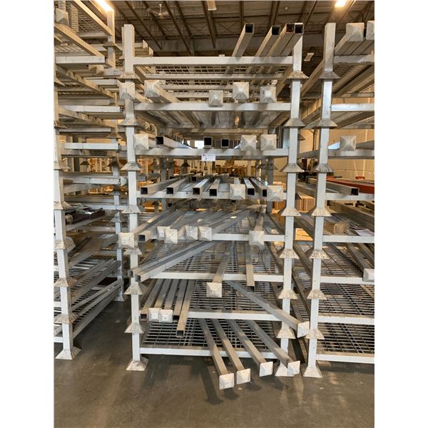 LOT OF 8 STACKABLE 4' X 4' PRODUCT STORAGE CRATES