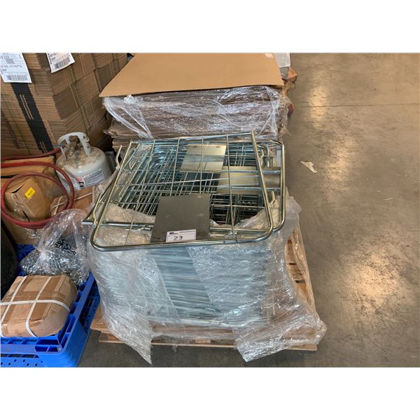 PALLET OF METAL WIRE CRATE DOORS