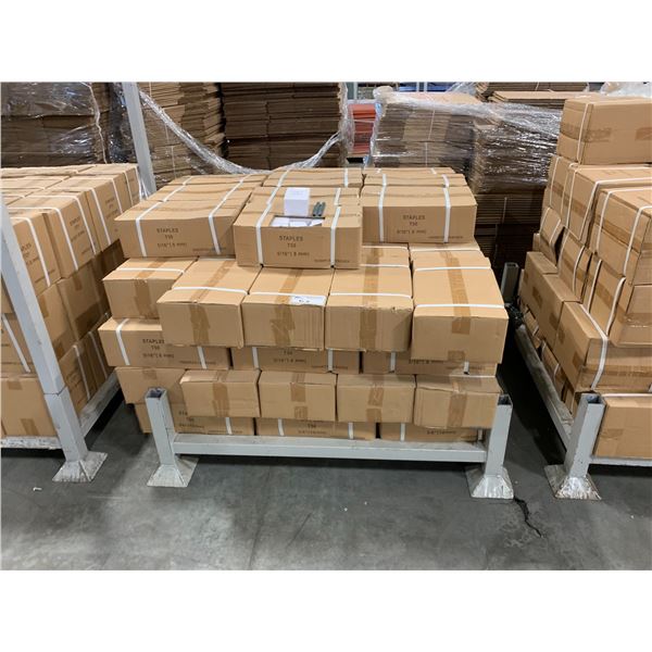 PALLET OF APPROX 62 BOXES T50 5/16" ( 8MM ) STAPLES