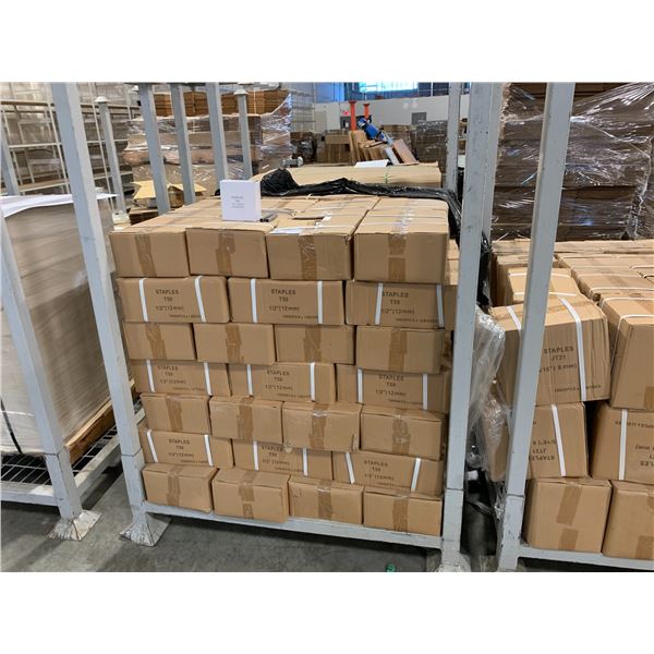 PALLET OF APPROX 84 BOXES T50 1/2" (12MM) STAPLES