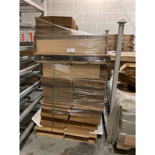 2 PALLETS OF ASSORTED FLATTENED PACKING BOXES