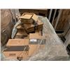 Image 2 : PALLET OF ASSORTED FLATTENED PACKING BOXES AND STACKABLE 4' X 4' PRODUCT STORAGE CRATE
