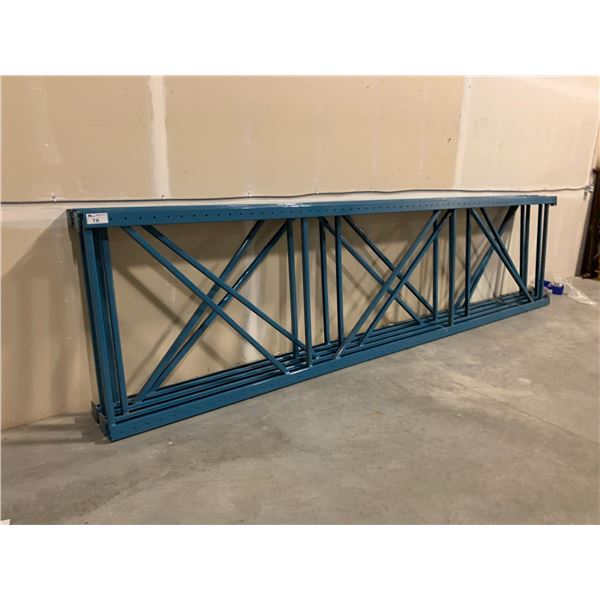 3 BAYS OF INDUSTRIAL PALLET RACKING INCLUDING 4 - 16' X 4' UPRIGHTS, 12 - 12' X 4  CROSS BEAMS AND