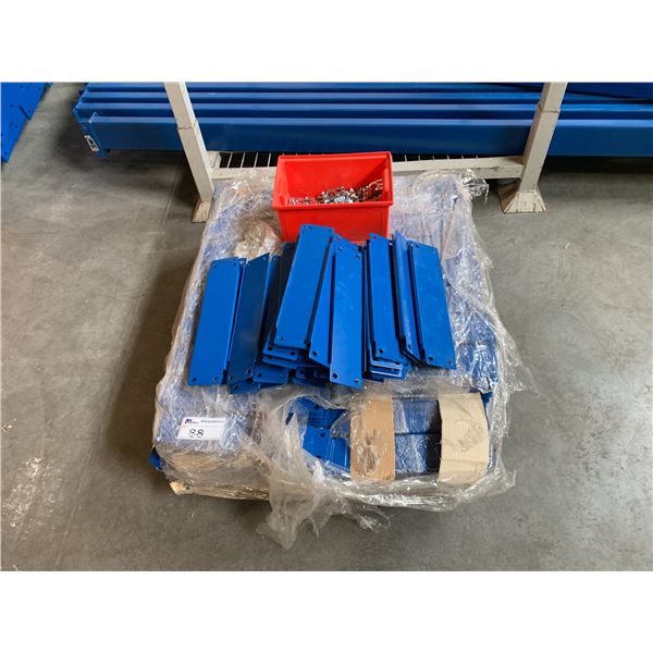 PALLET OF INDUSTRIAL PALLET RACK SEISMIC BRACES