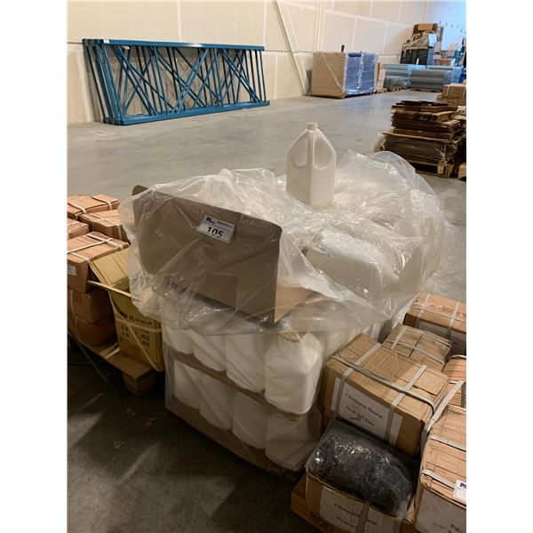 PALLET OF WHITE PLASTIC EMPTY 4L JUGS