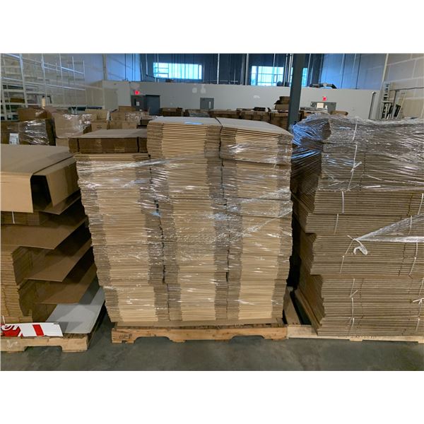 PALLET OF ASSORTED FLATTENED PACKING BOXES