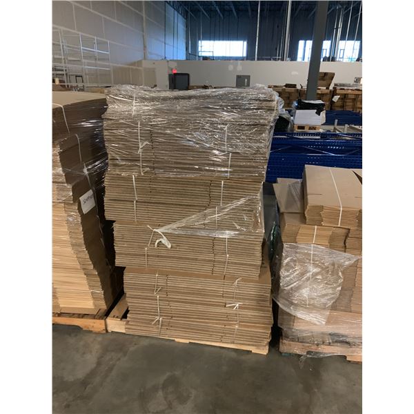 PALLET OF ASSORTED FLATTENED PACKING BOXES