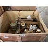 Image 2 : WOOD 38" X 40" STORAGE CRATE WITH CONTENTS POLYAMIDE CURING AGENT AND MORE