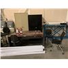 Image 2 : LARGE LOT OF ASSORTED OFFICE FURNITURE INCLUDING 2 DESKS, 2 CREDENZAS, 4 METAL 2 DOOR STORAGE