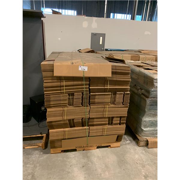 PALLET OF ASSORTED FLATTENED PACKING BOXES