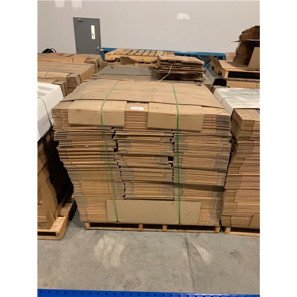 PALLET OF ASSORTED FLATTENED PACKING BOXES