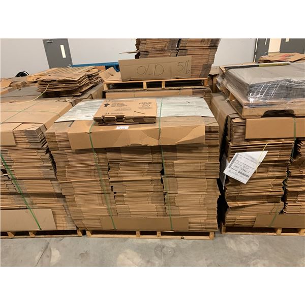 PALLET OF ASSORTED FLATTENED PACKING BOXES