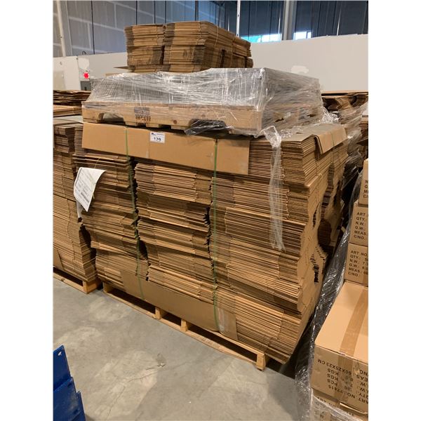 PALLET OF ASSORTED FLATTENED PACKING BOXES