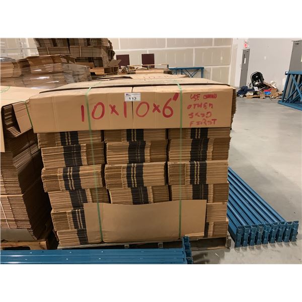 PALLET OF ASSORTED FLATTENED PACKING BOXES