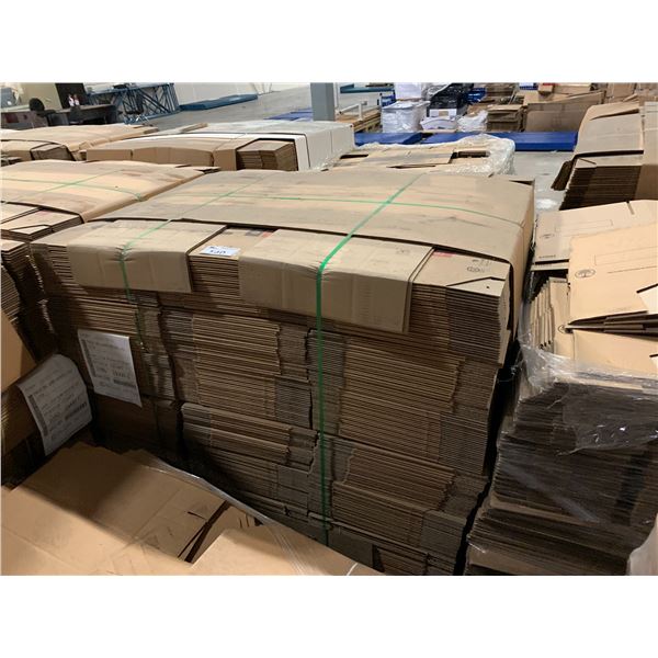 PALLET OF ASSORTED FLATTENED PACKING BOXES