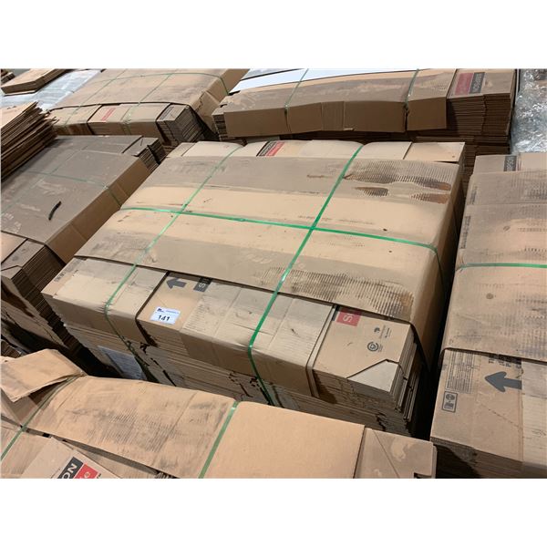 PALLET OF ASSORTED FLATTENED PACKING BOXES