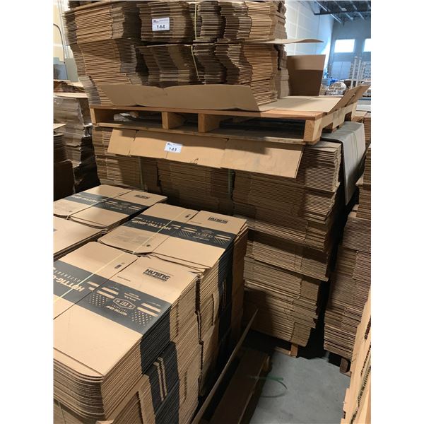 PALLET OF ASSORTED FLATTENED PACKING BOXES