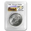 Image 1 : RARE 1886 Stage Coach Morgan Dollar BU PCGS