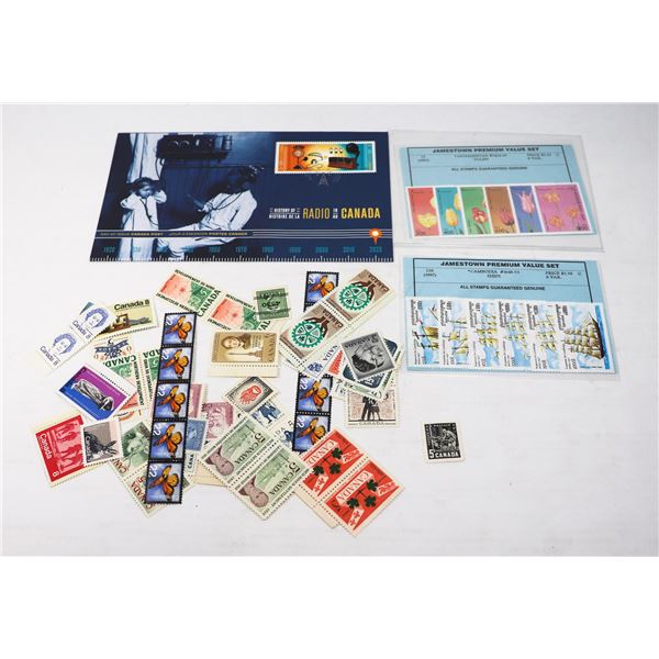 SMALL STAMP COLLECTION INCLUDING HISTORY OF