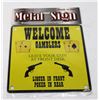 Image 1 : WELCOME GAMBLERS MAGNET BACKED METAL SIGN