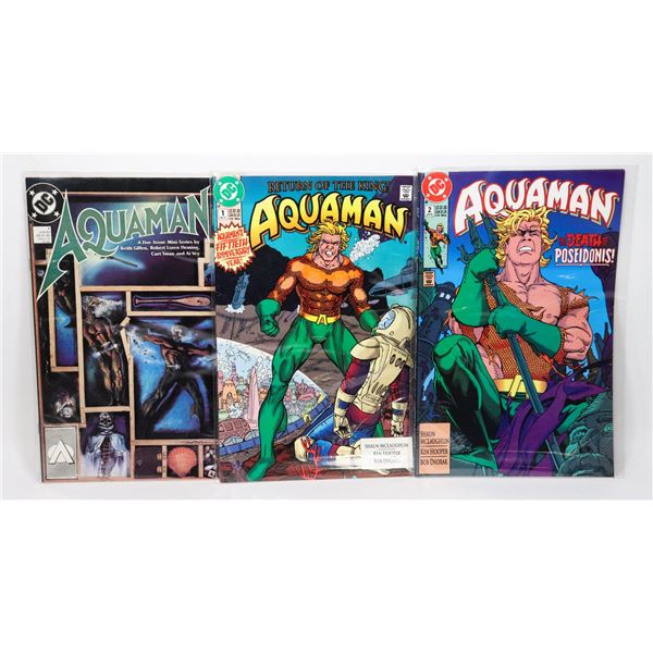 LOT OF 3 AQUAMAN COMICS