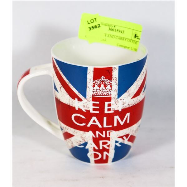 KEEP CALM AND CARRY ON FINE CHINA MUG