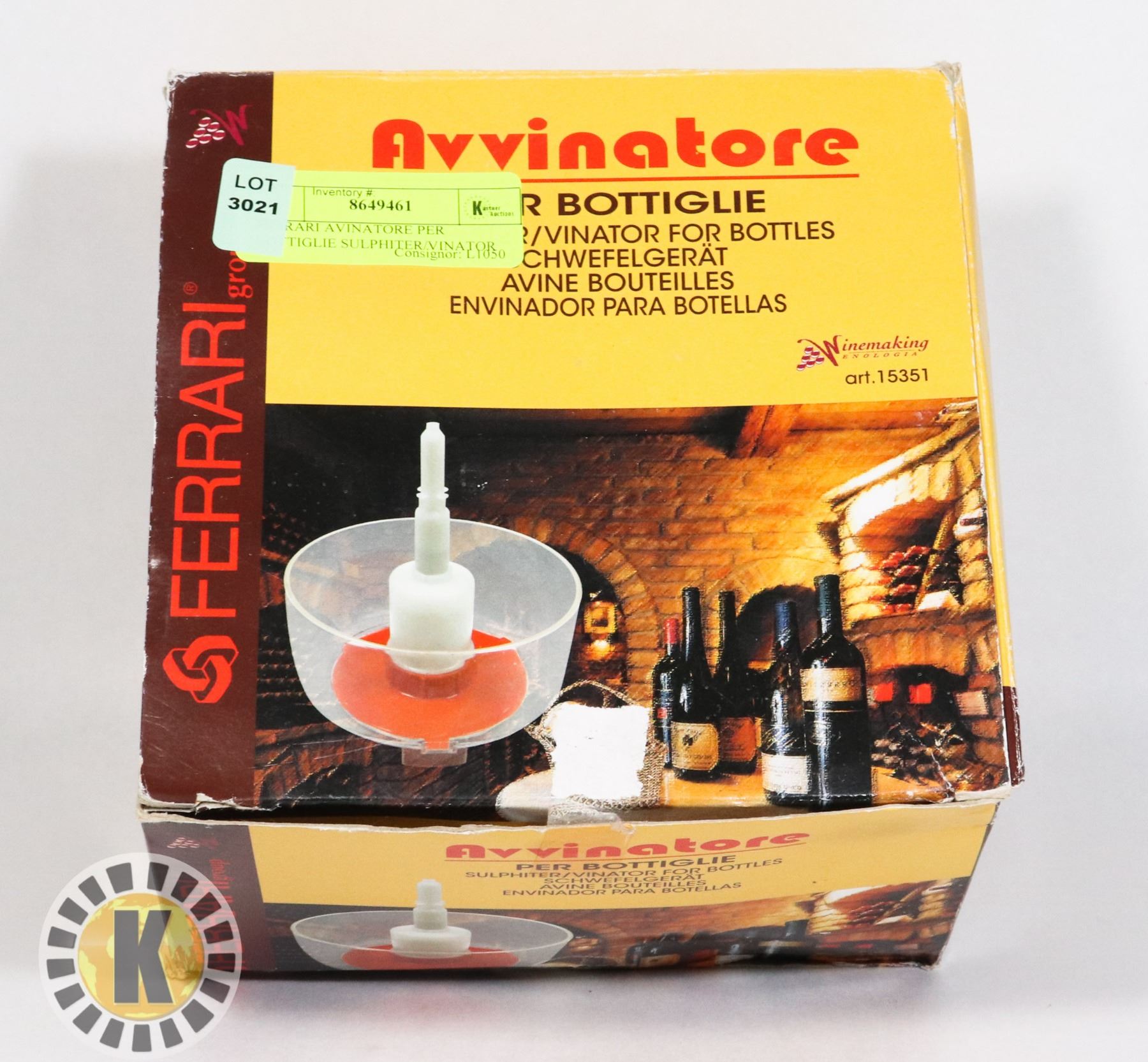 Vinator FERRARI AVINATORE PER BOTTIGLIE SULPHITER/VINATOR