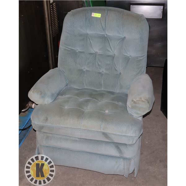 ~CHARITY DONATION~ BABY BLUE RECLINING CHAIR