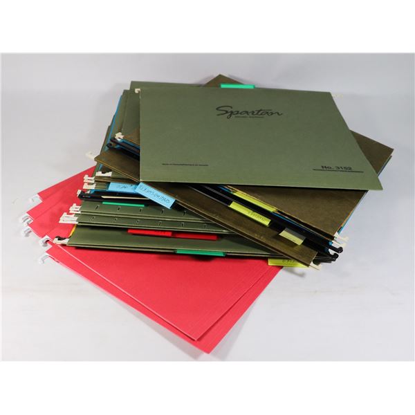 BOX OF ASSORTED FILE FOLDERS