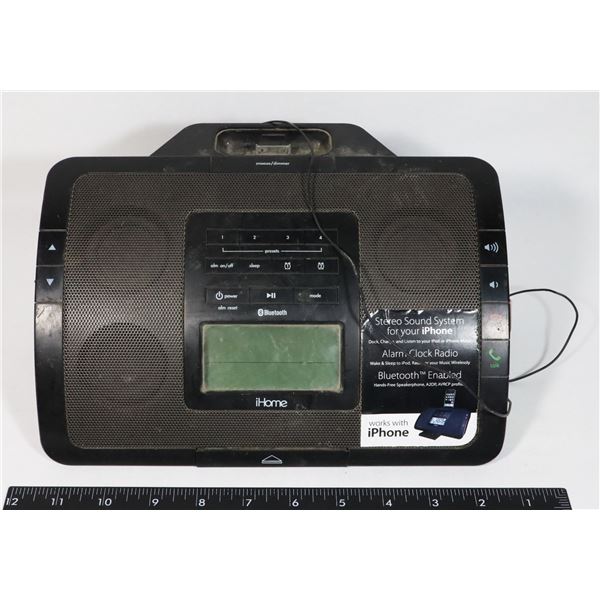 IHOME IP47 WIRELESS SPEAKERPHONE AND ALARM CLOCK