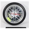 Image 1 : TIRE SHAPE CLOCK (APPROX 14" DIAMETER)