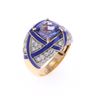 Image 4 : 2.95ct Tanzanite Diamond Enamel 18k Gold Ring