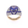 Image 5 : 2.95ct Tanzanite Diamond Enamel 18k Gold Ring