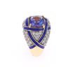 Image 7 : 2.95ct Tanzanite Diamond Enamel 18k Gold Ring