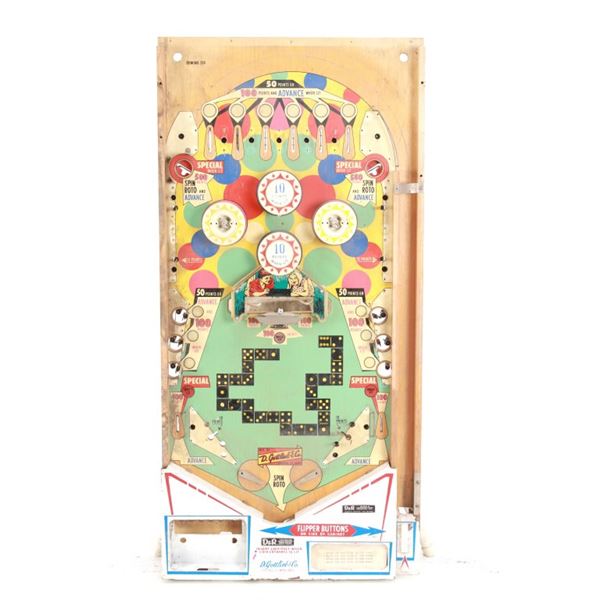 1968 Wood Pinball Machine Playing Field
