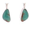 Image 2 : Navajo Cerrillos Turquoise Dangle Earring Set