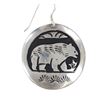 Image 3 : Navajo T&R Singer Sterling Silver Bear Earrings