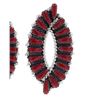 Image 3 : Navajo Tom Billy Branch Coral Sterling Earring Set