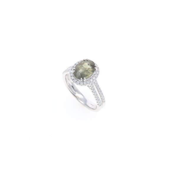 Alexandrite Diamond & 18k White Gold Ring