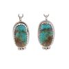 Image 2 : H. Tsosie (Navajo Dine) Royston Turquoise Earrings