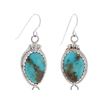 Image 3 : H. Tsosie (Navajo Dine) Royston Turquoise Earrings