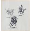 Image 2 : Edward Borein (1872–1945) Bulls & Rider Original