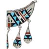 Image 3 : Zuni Bernadette Boone Multi-Stone Inlaid Necklace