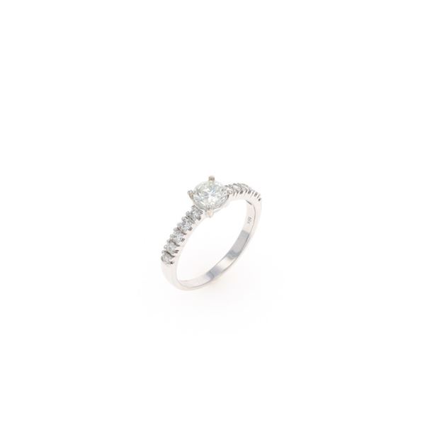 Delicate Diamond & 18k White Gold Ring