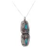 Image 1 : Navajo R. Sam Blue Gem & Agate Sterling Necklace