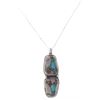 Image 2 : Navajo R. Sam Blue Gem & Agate Sterling Necklace