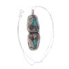 Image 9 : Navajo R. Sam Blue Gem & Agate Sterling Necklace