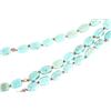 Image 6 : Triple Strand Turquoise Sterling Silver Necklace