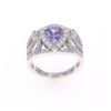 Image 5 : Art Deco Sapphire Diamond & Platinum Ring